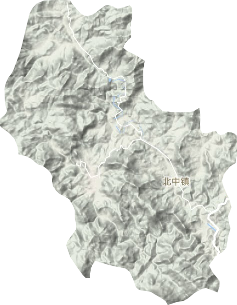 北中镇地形地图