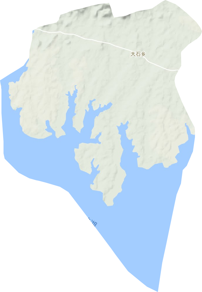 大石乡地形地图