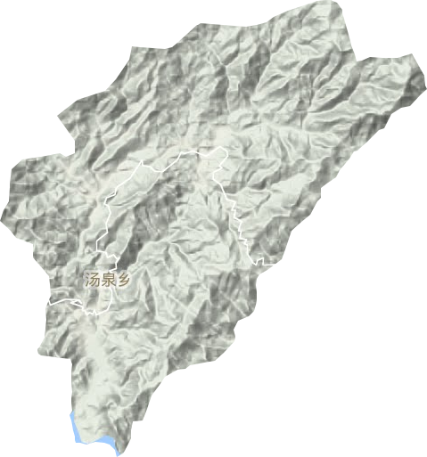 汤泉乡地形地图