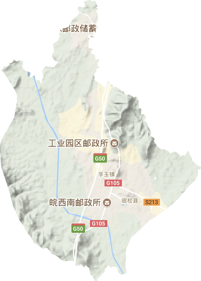 孚玉镇地形地图