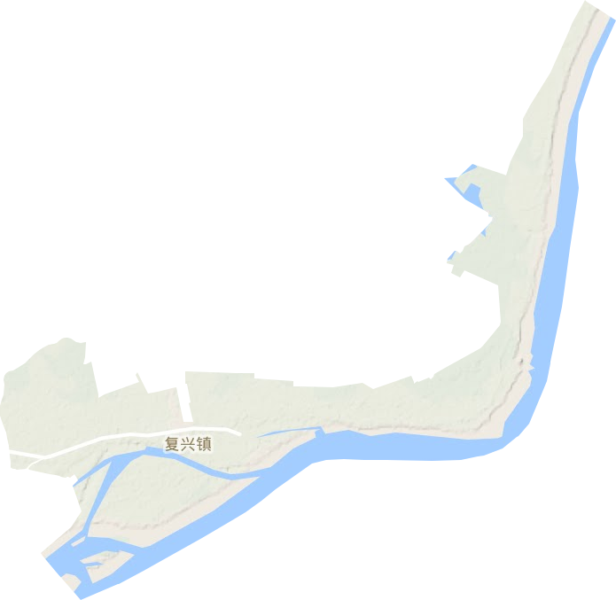 复兴镇地形地图