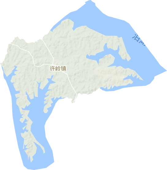 许岭镇地形地图