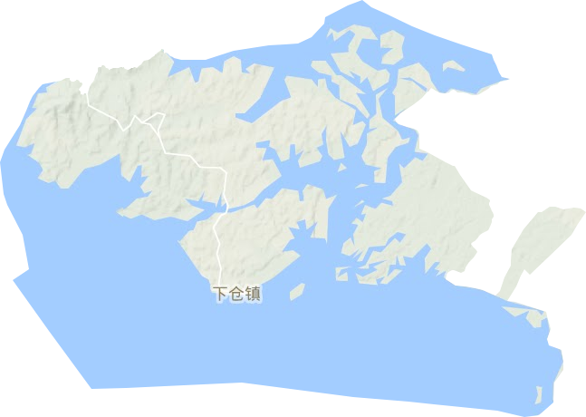 下仓镇地形地图