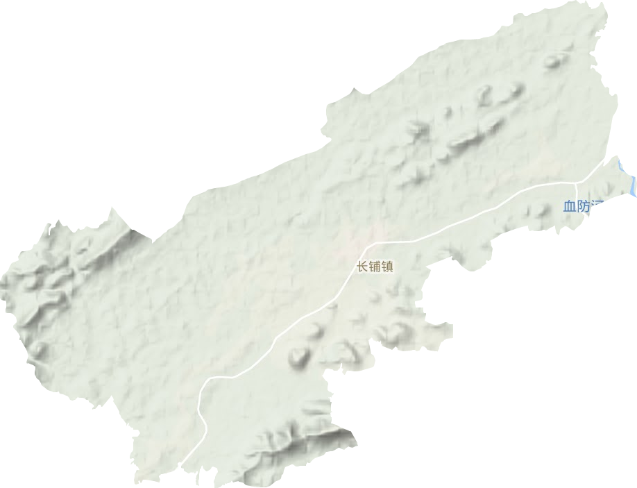 长铺镇地形地图