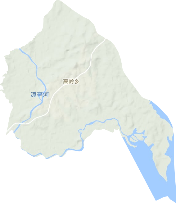 高岭乡地形地图