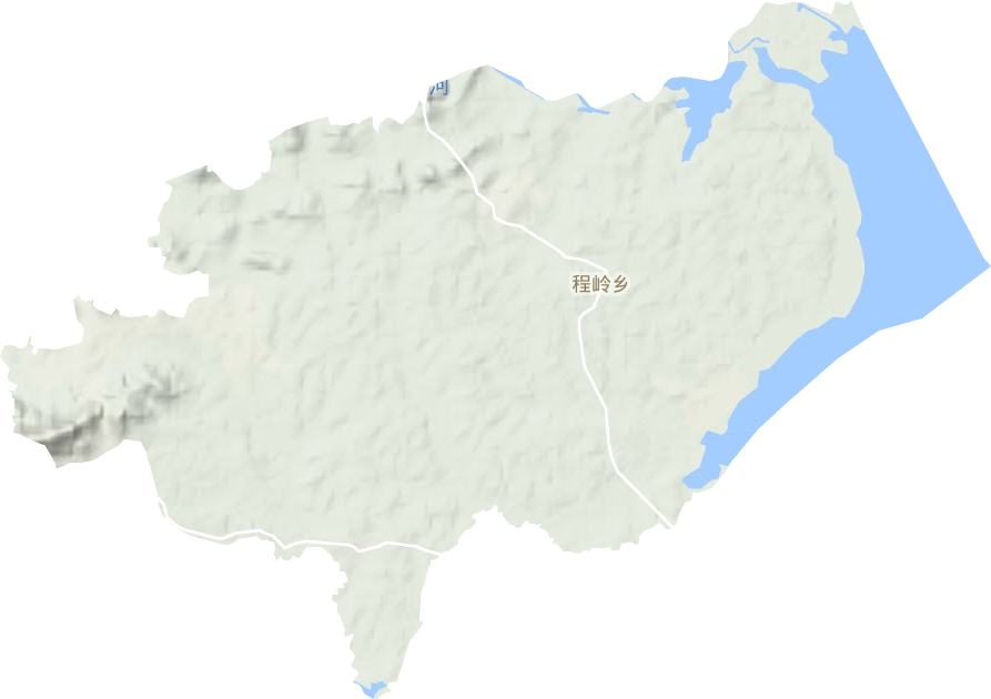 程岭乡地形地图