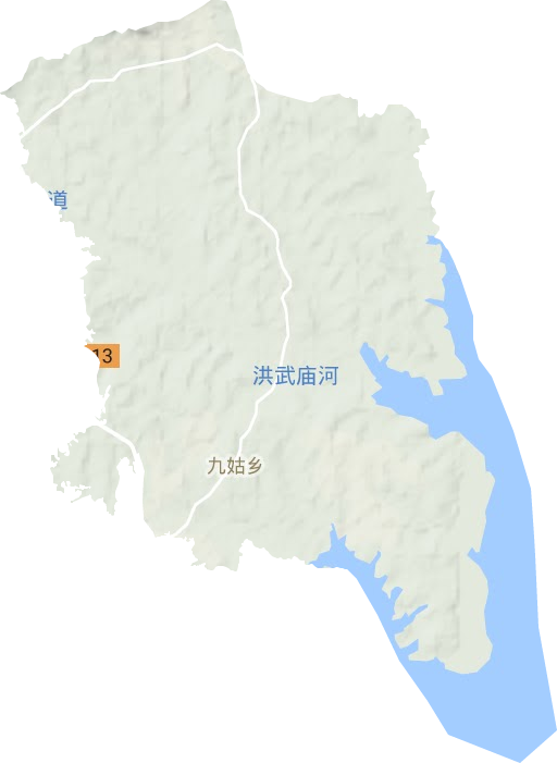 九姑乡地形地图