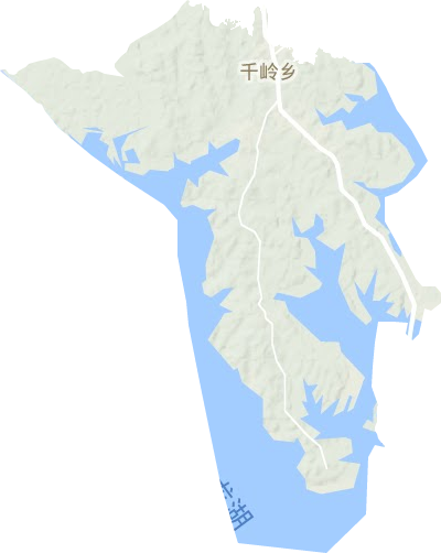 千岭乡地形地图