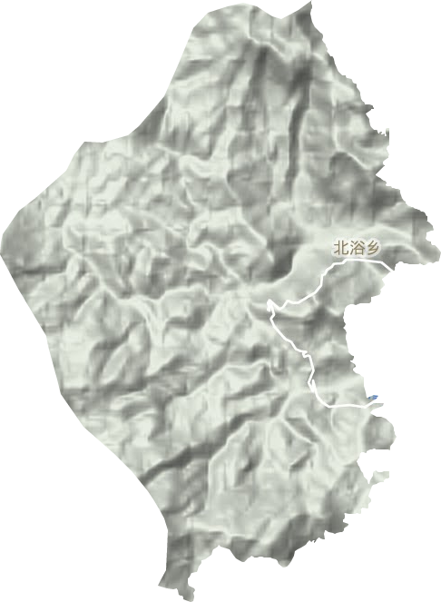 北浴乡地形地图