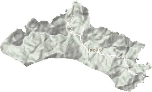 柳坪乡地形地图