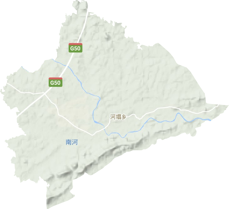 河塌乡地形地图