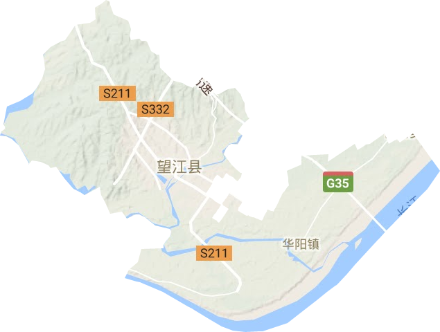 华阳镇地形地图