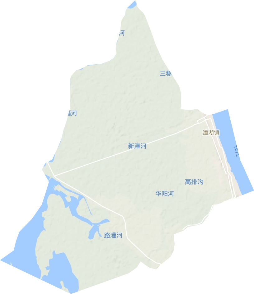 漳湖镇地形地图