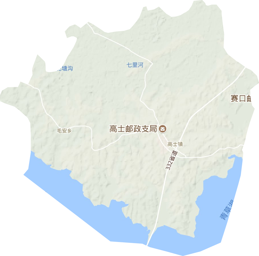 高士镇地形地图