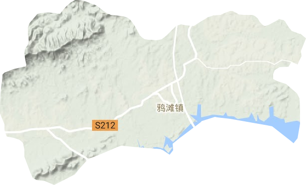鸦滩镇地形地图