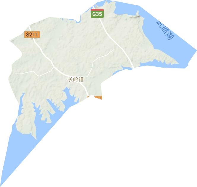 长岭镇地形地图