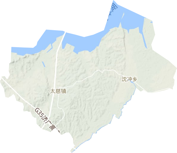 太慈镇地形地图