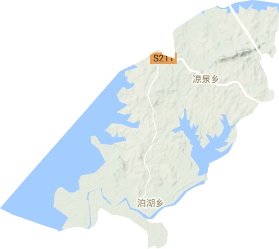 凉泉乡地形地图