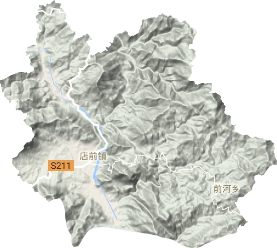 店前镇地形地图