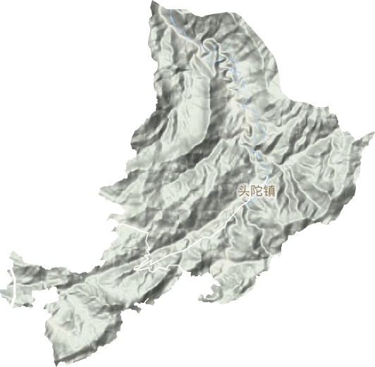 头陀镇地形地图