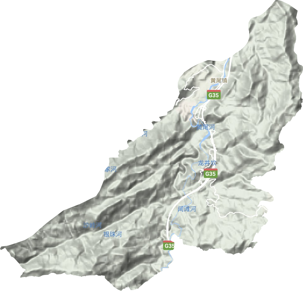 黄尾镇地形地图