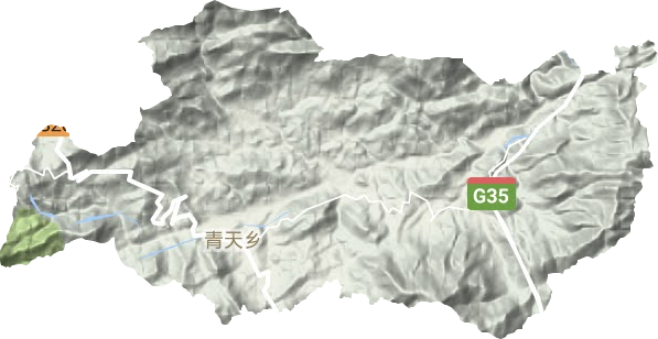 青天乡地形地图