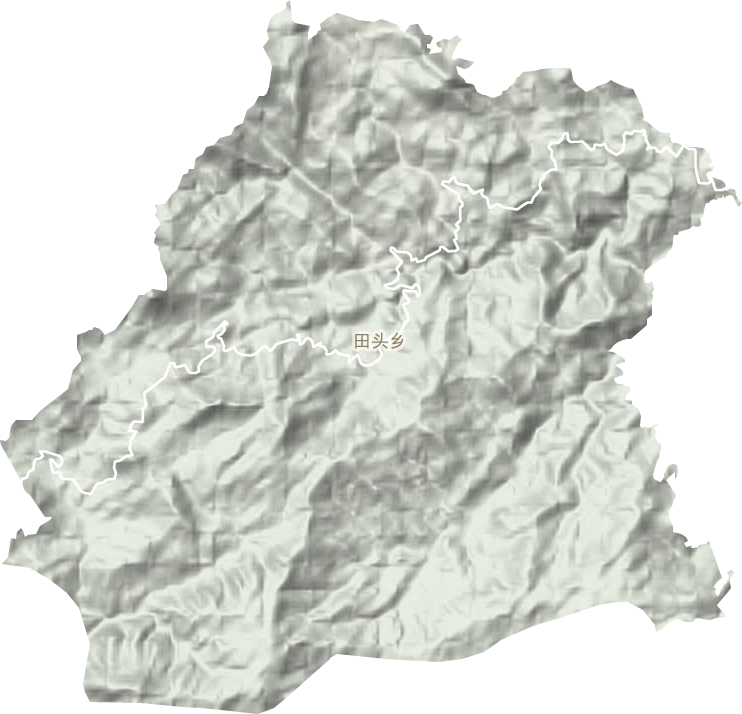 田头乡地形地图