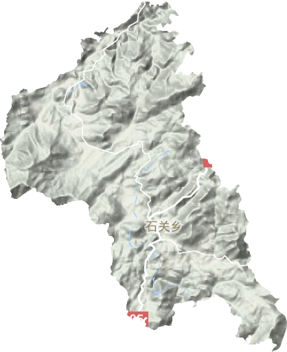石关乡地形地图