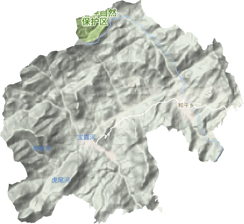 和平乡地形地图