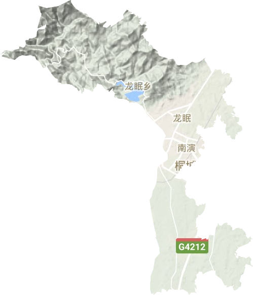 龙眠街道地形地图