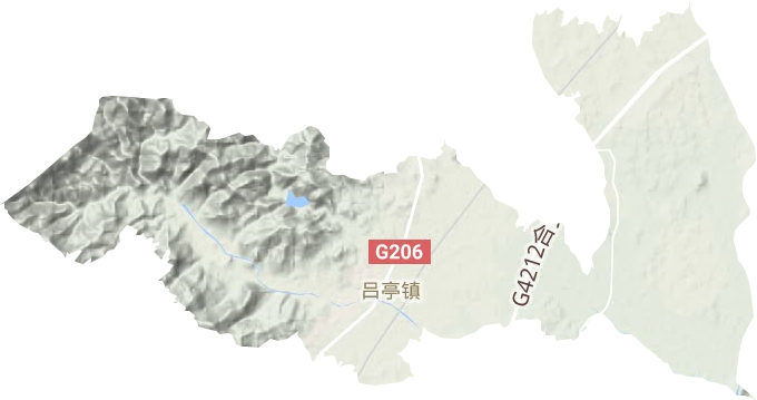 吕亭镇地形地图