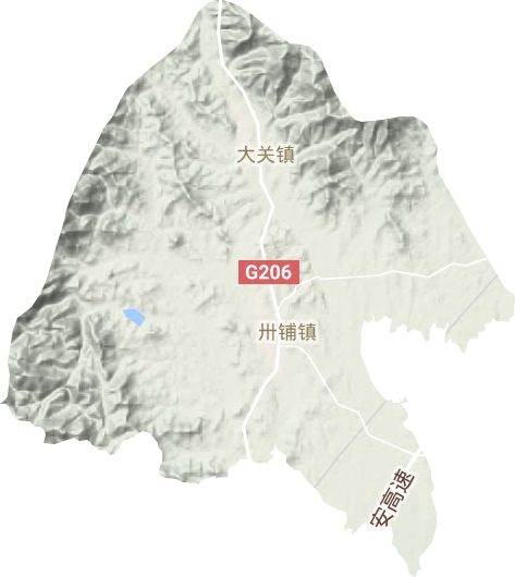 大关镇地形地图
