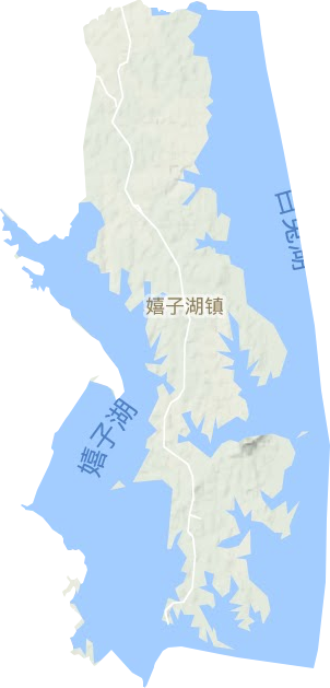 嬉子湖镇地形地图
