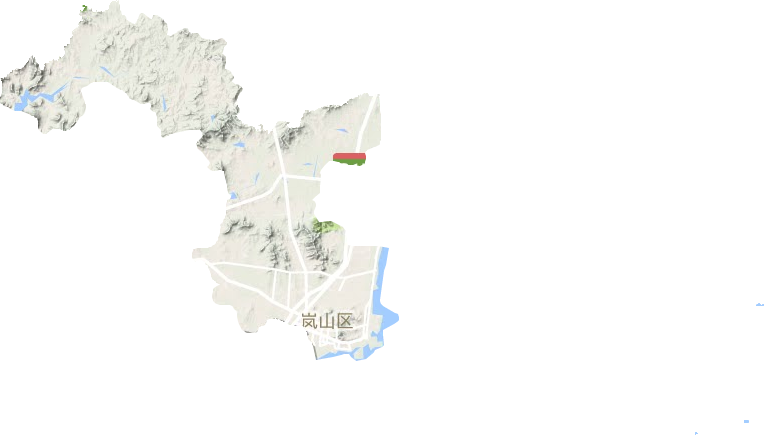岚山区地形地图