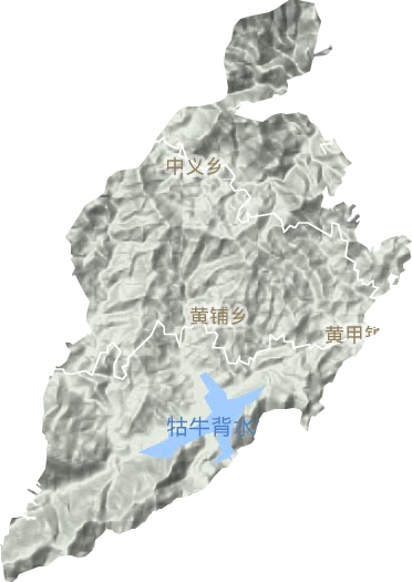 黄甲镇地形地图