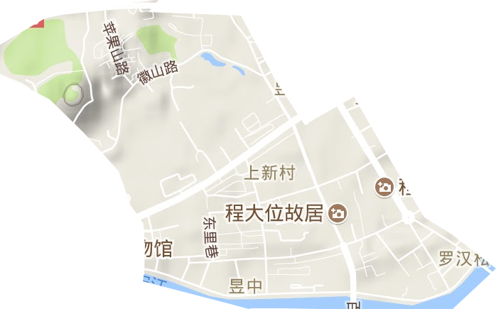 昱中街道地形地图