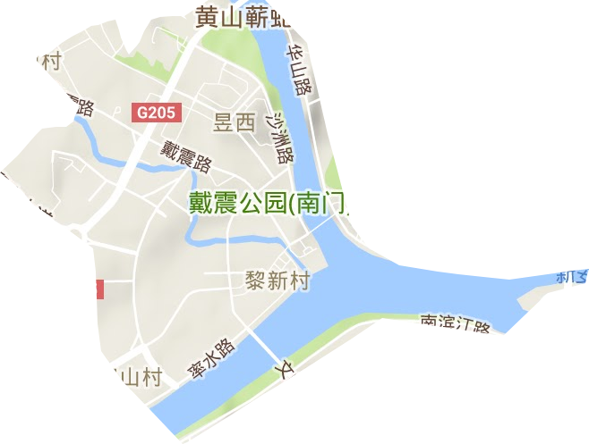 昱西街道地形地图