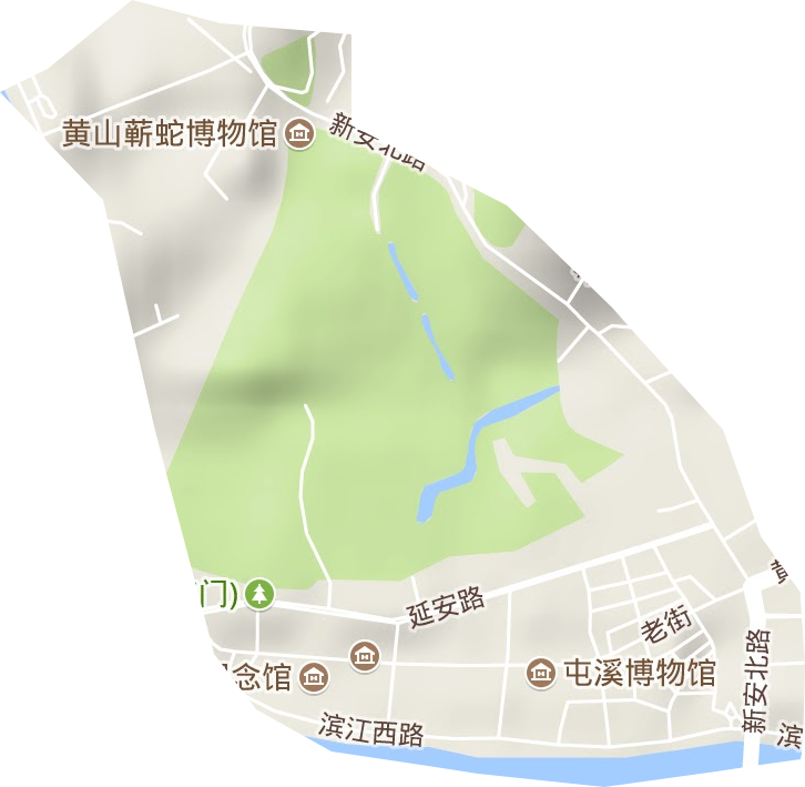 老街街道地形地图