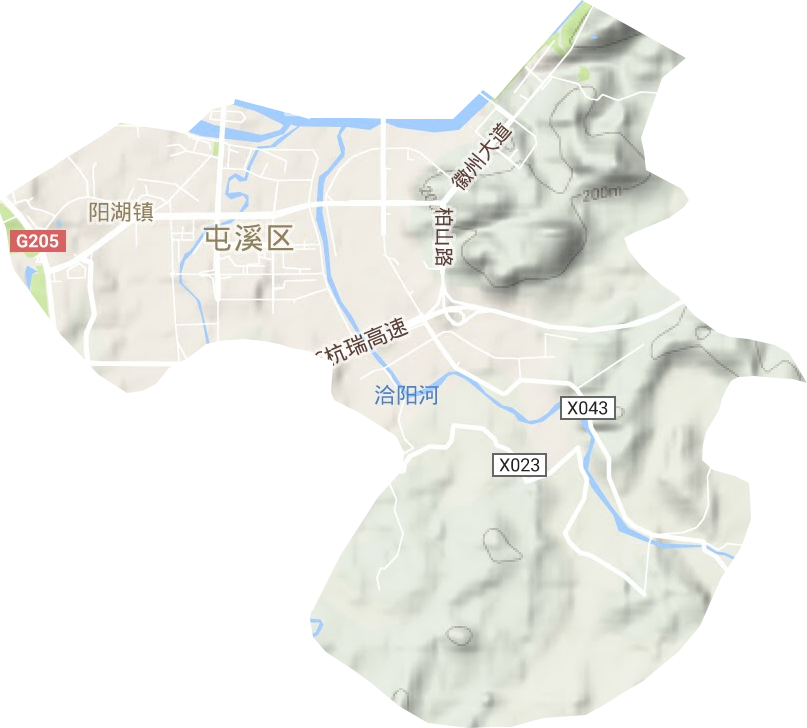 阳湖镇地形地图