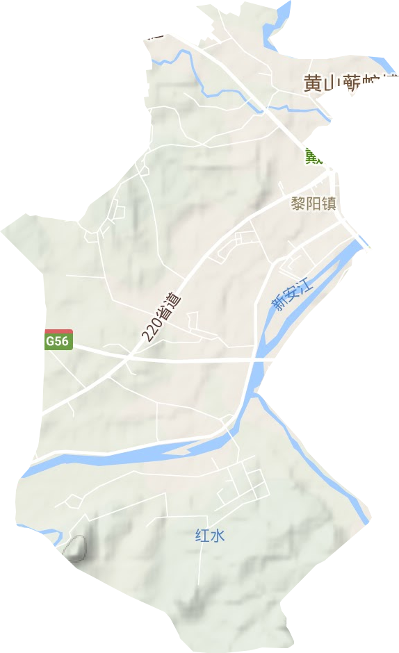 黎阳镇地形地图