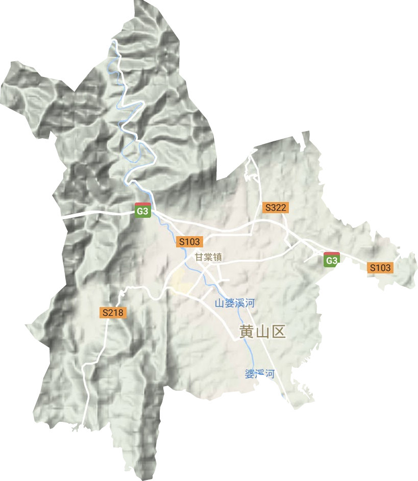 甘棠镇地形地图