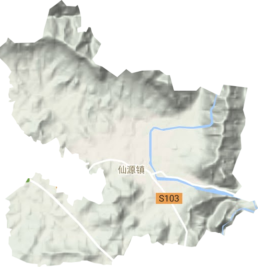 仙源镇地形地图
