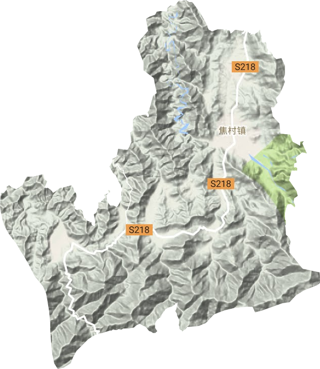 焦村镇地形地图