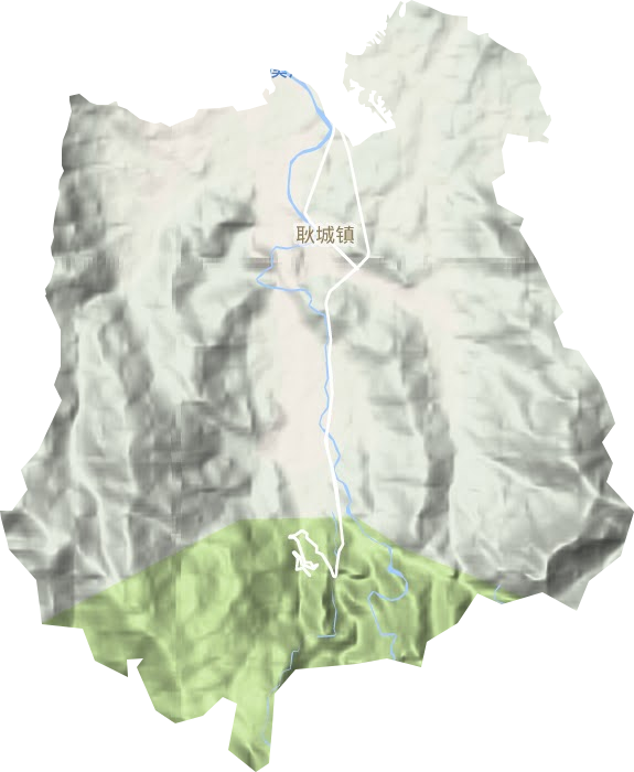 耿城镇地形地图