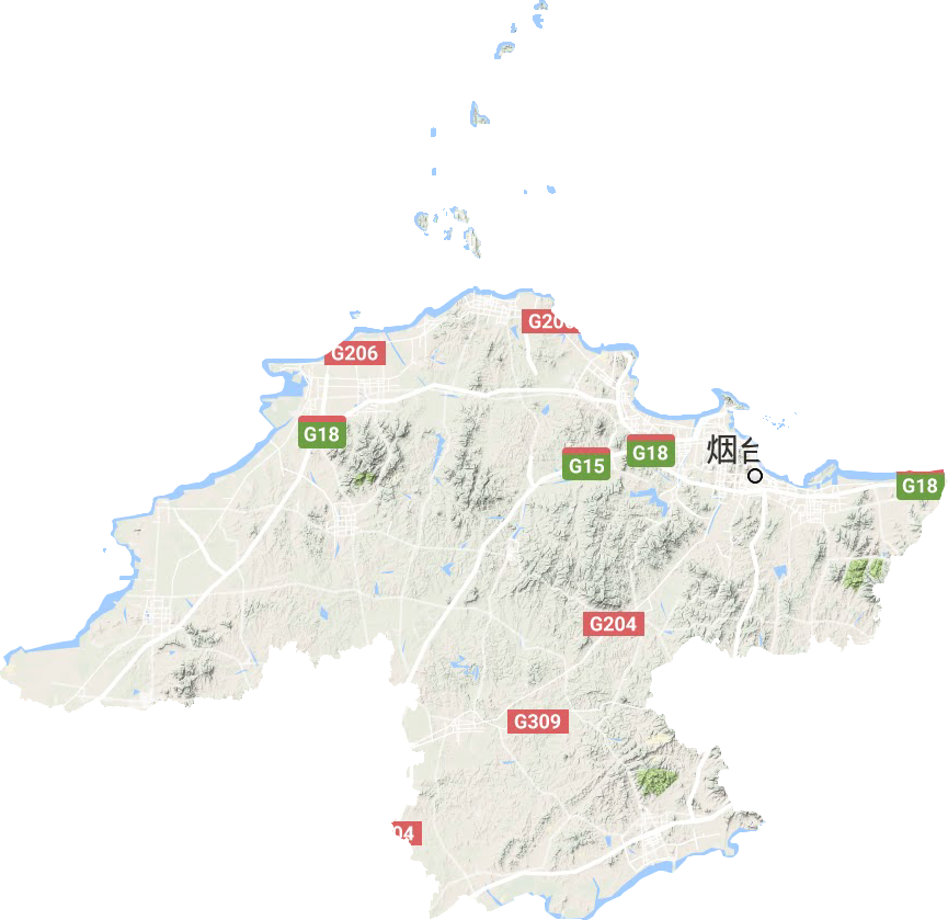 烟台市地形地图