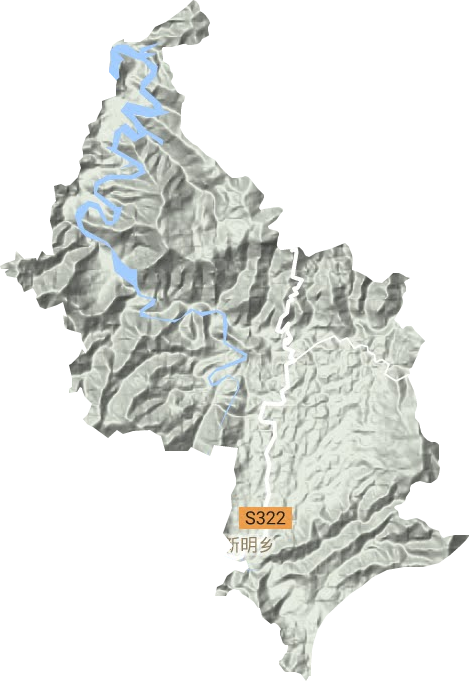 新明乡地形地图