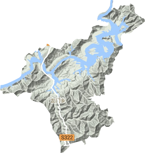 龙门乡地形地图