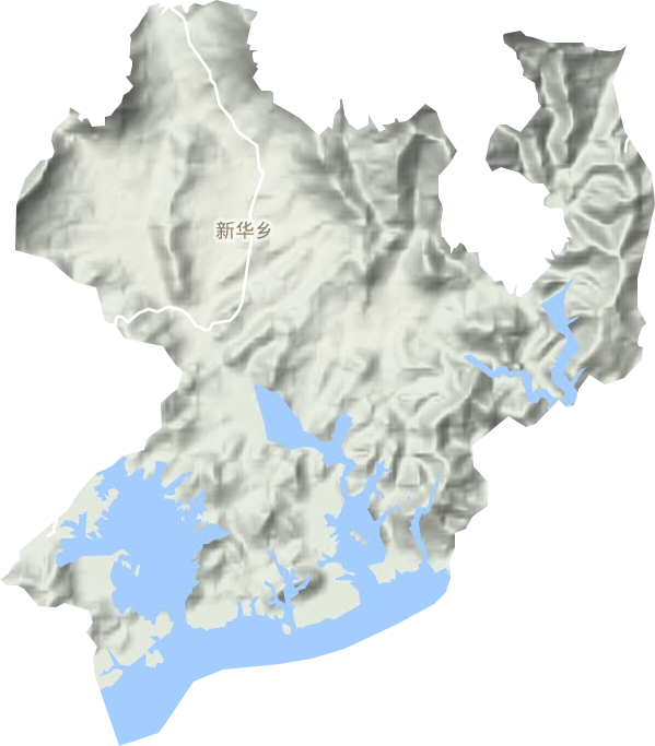 新华乡地形地图