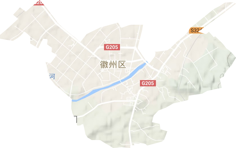 徽州街道地形地图