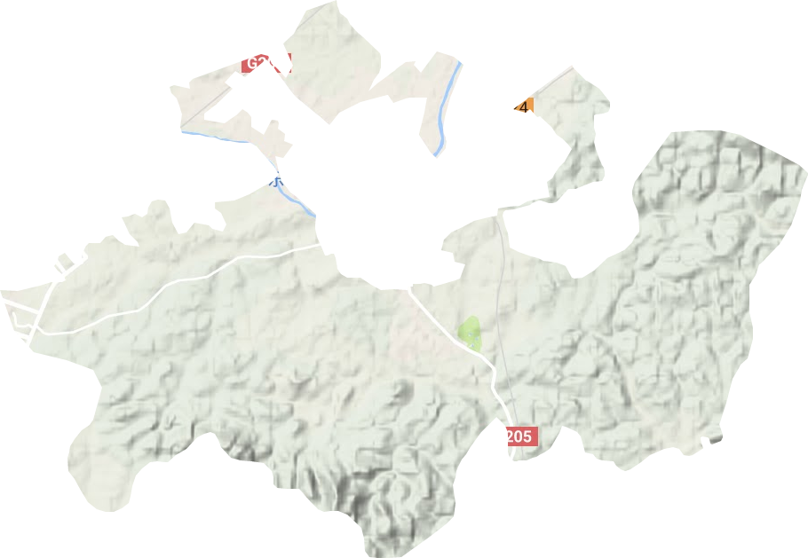 岩寺镇地形地图